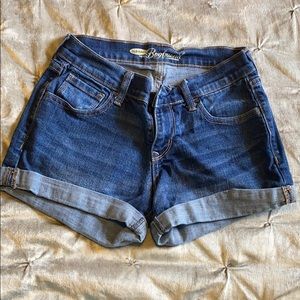 NWOT CUFFED BLUE JEAN SHORTS 0